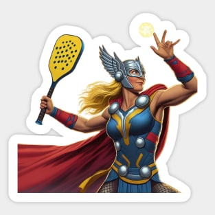 Thor Viking Girl Pickleball Sticker